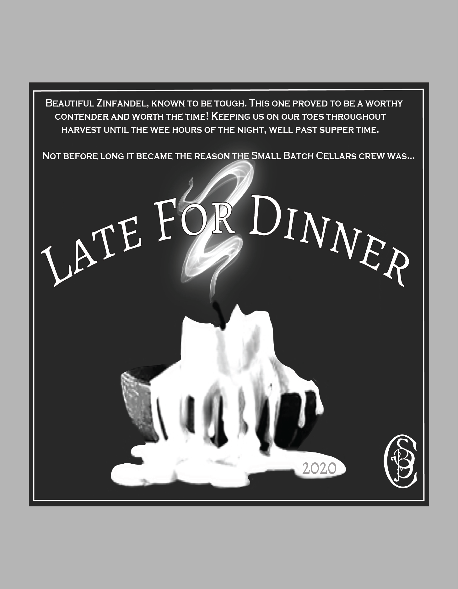 Late For Dinner Label Web